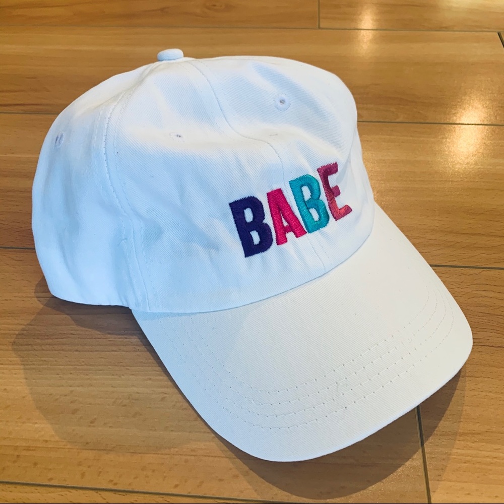 BABE white baseball hat cap
